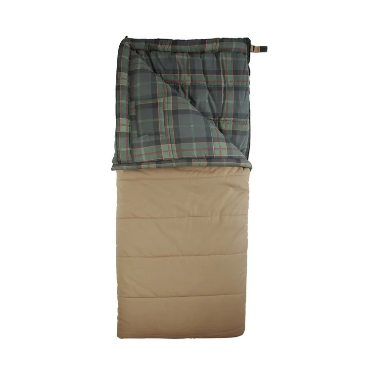 Ozark Trail 15 Degree Cold Weather Rectangle Canvas Sleeping Bag, 84\u201dx36\u201d, Tan | Walmart (US)
