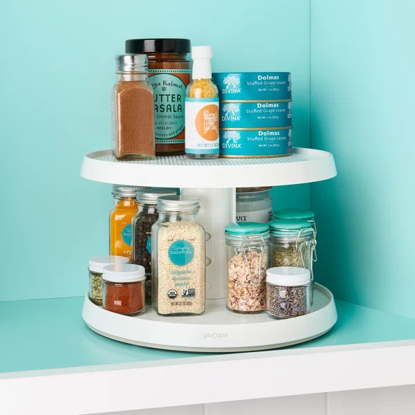 YouCopia® Crazy Susan® Two-Tier Turntable, Lazy Susan Organizer | Wayfair North America