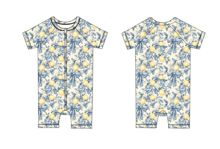 PRE-ORDER VINTAGE CITRUS TOILE DREAM SHORTIE 18-24M | Dream Big Little Co.