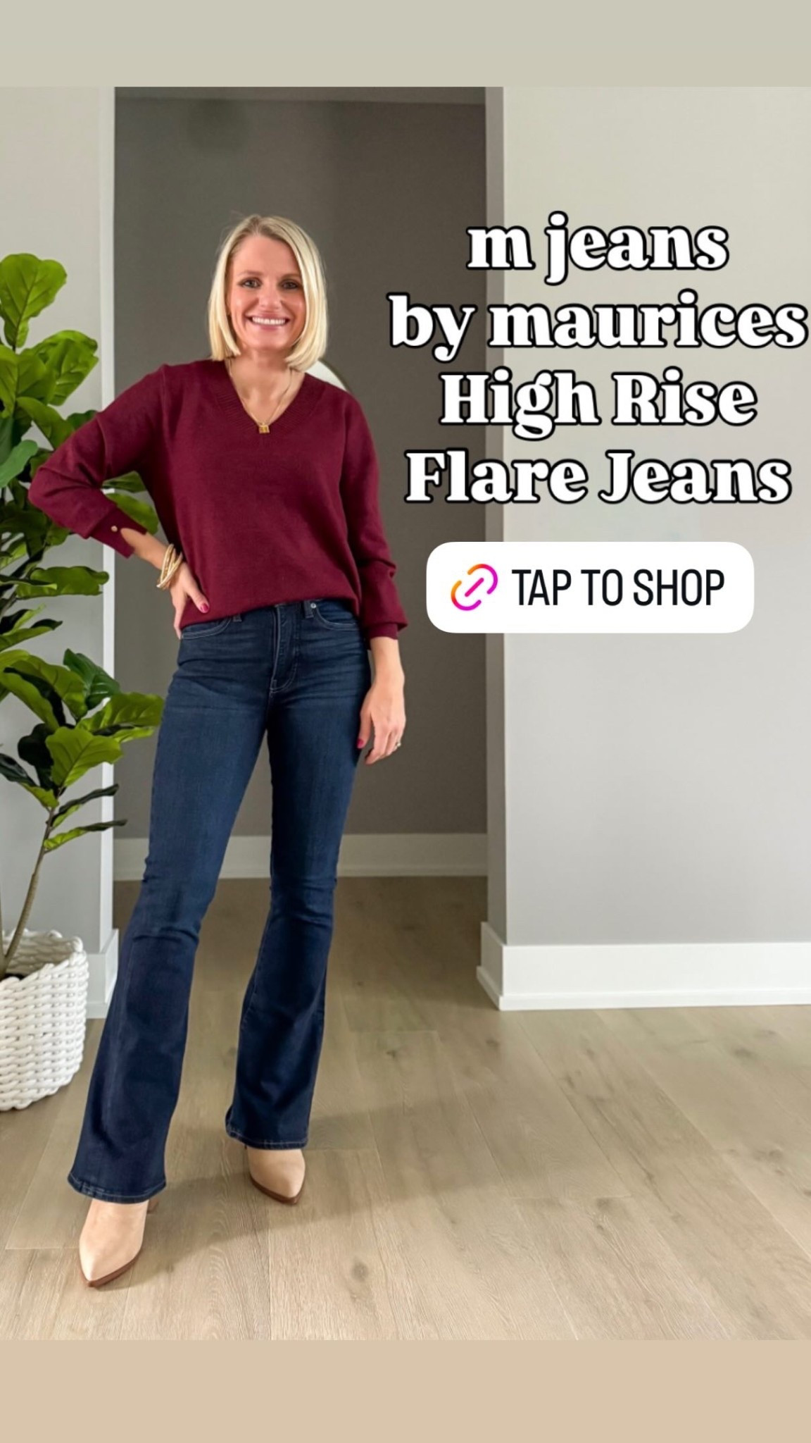 I love these flare jeans from maurices! 
Sweater- small
Jeans- 0/short

#LTKOver40 #LTKPetite #LTKootd