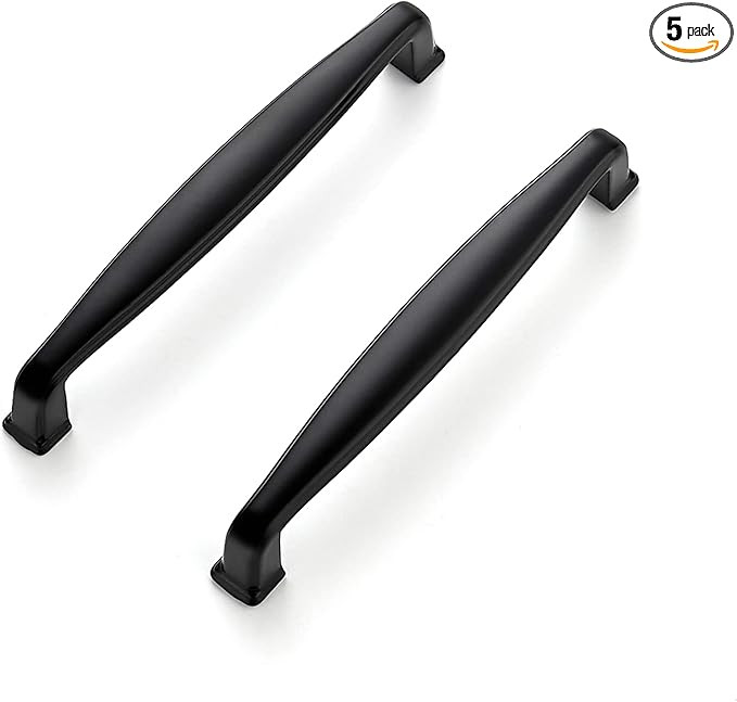 Ravinte 5 Pack 5 Inch Kitchen Cabinet Handles Matte Black Cabinet Pulls Black Drawer Pulls Kitche... | Amazon (US)