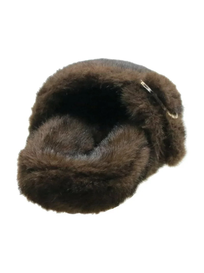 No Boundaries Women's Faux Fur Buckle Clog Slippers | Walmart (US)