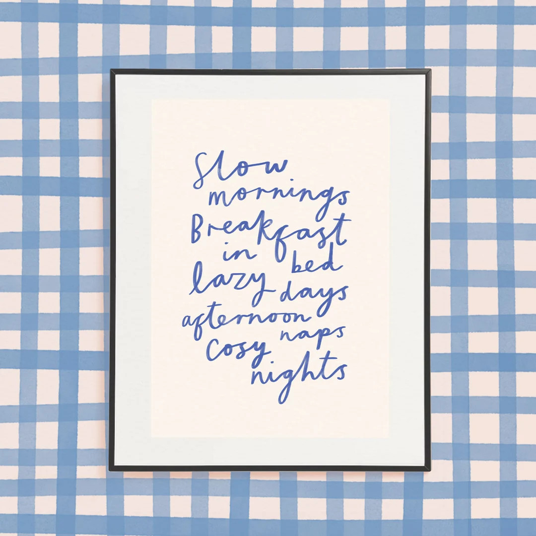 Slow Mornings Type Print - Etsy UK | Etsy (US)