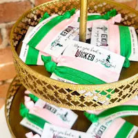 Wicked Good Time Hair Tie Favors for Girls | Pink Green Musical Theme Birthday Favors, Popular Te... | Etsy (US)