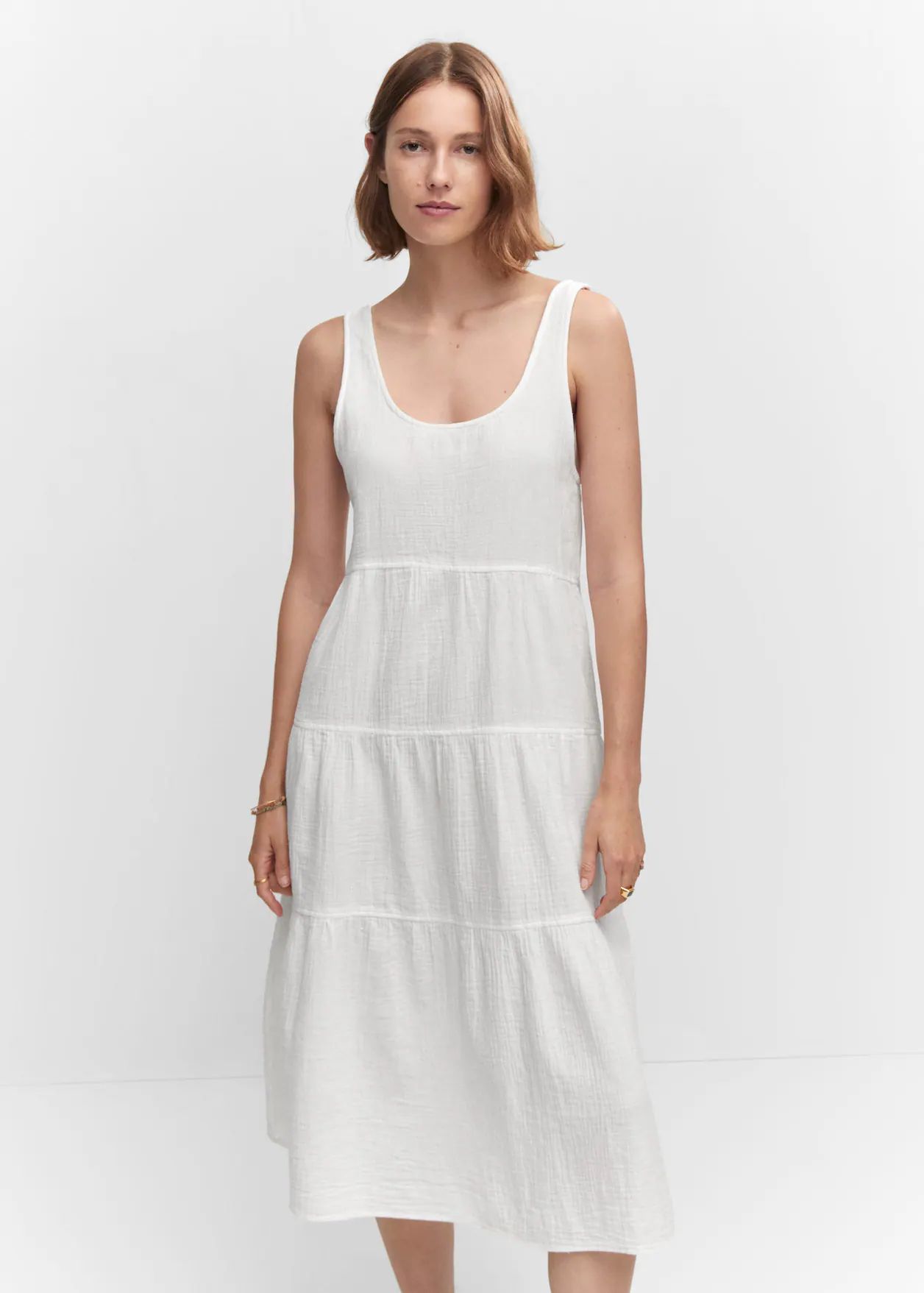 Belt linen dress -  Women | Mango USA | MANGO (US)