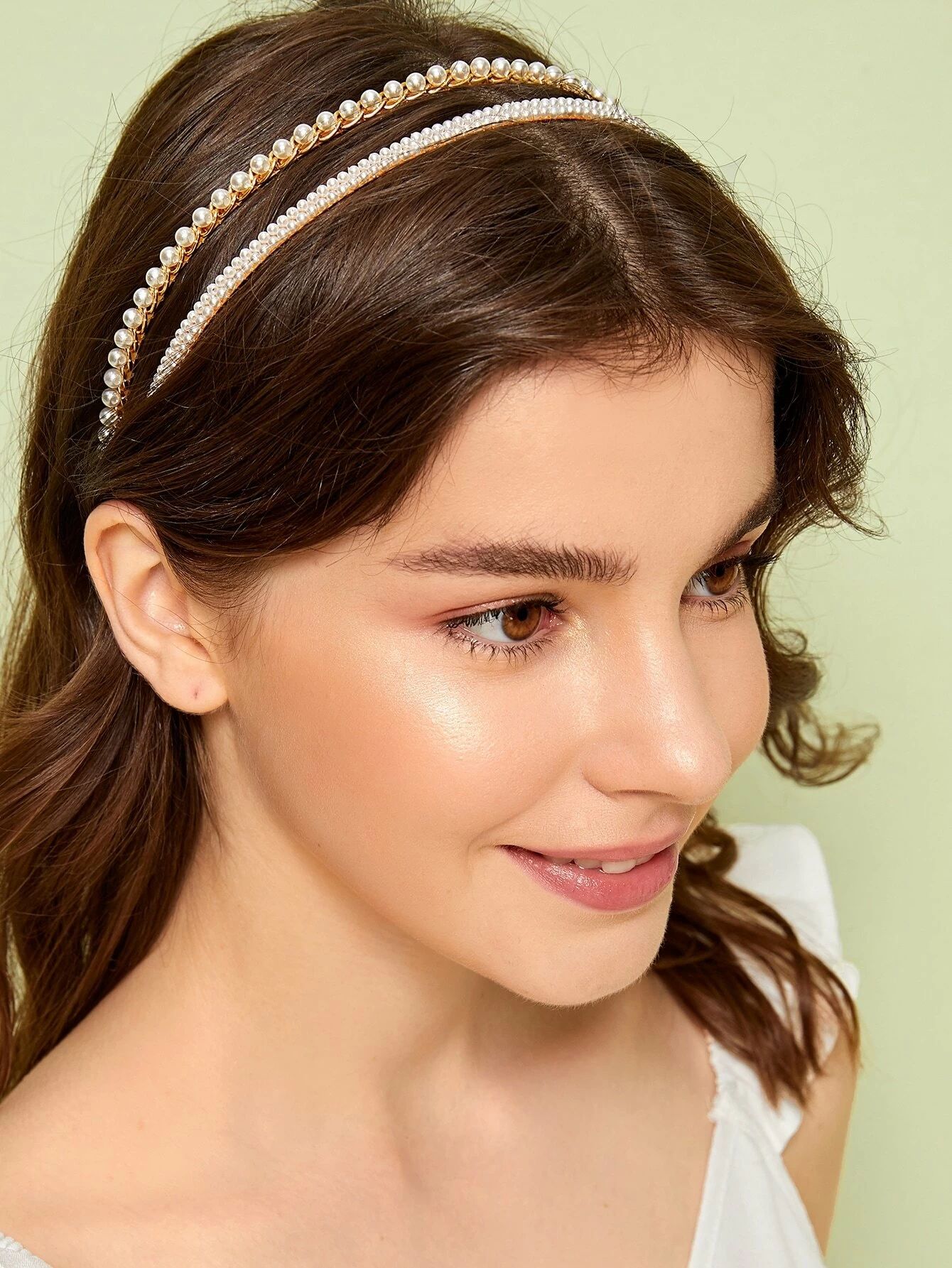 Faux Pearl Decor Headband 2pcs | SHEIN