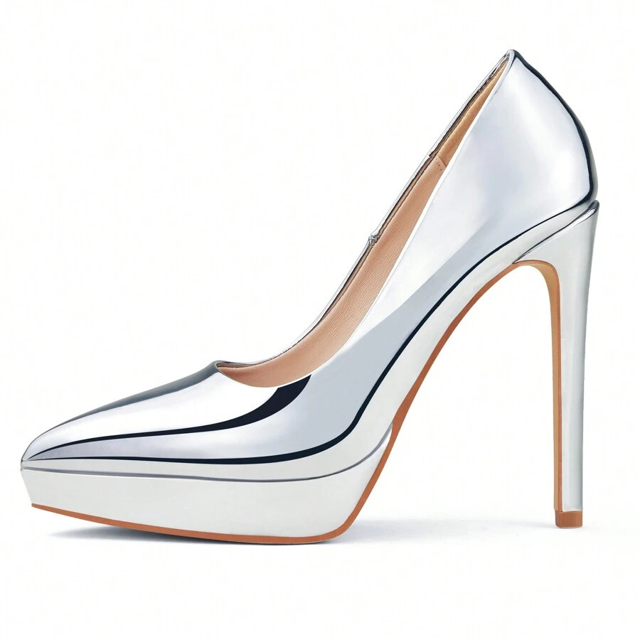 Women's Pumps,4.7 Inch High Platform Stiletto Heels For Dressy,With Comfy Pointy Closed Toe At Wo... | SHEIN