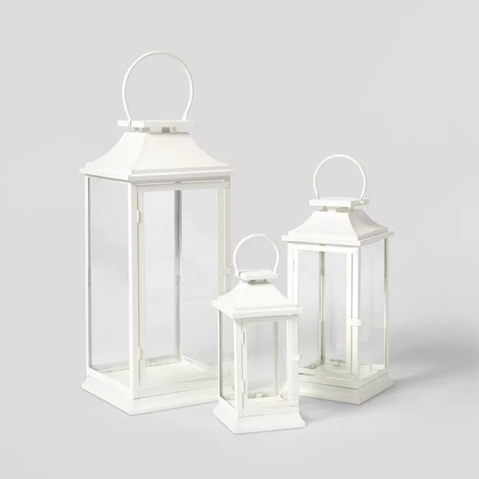24in Decorative Metal Lantern White - Wondershop™ | Target