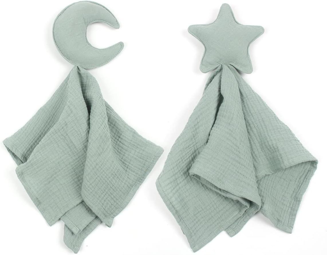 Amazon.com: Stars and Moon Soft Security Blanket Baby Lovey Baby Gifts for Newborn Boys and Girls... | Amazon (US)