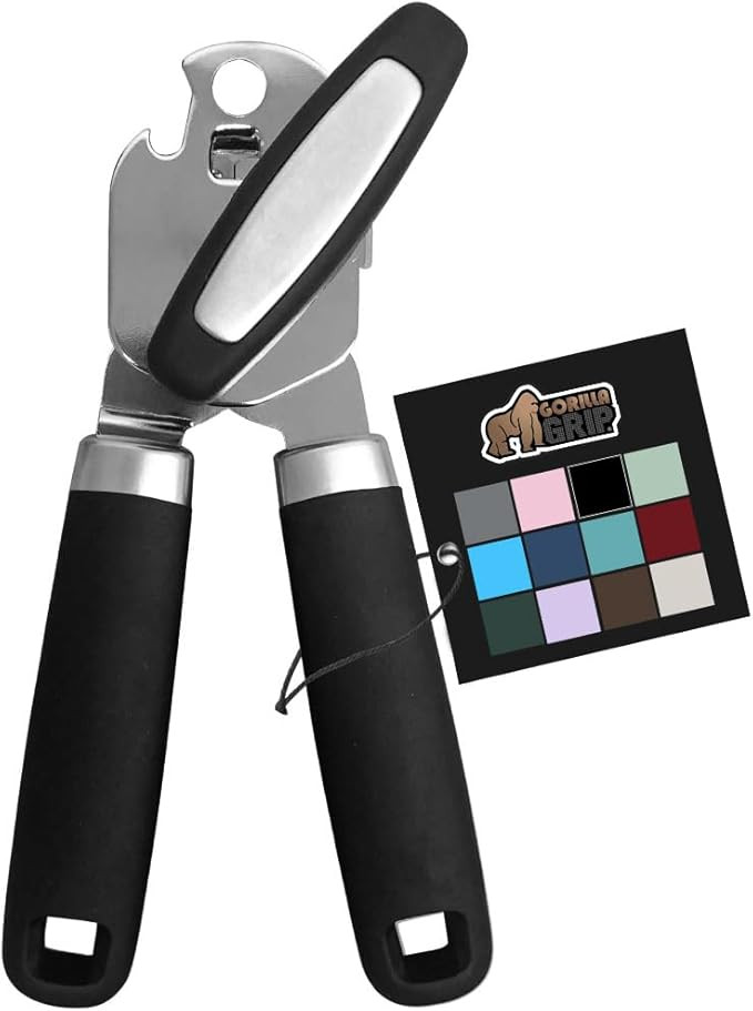 The Original GORILLA GRIP Heavy Duty Stainless Steel Smooth Edge Manual Can Opener and Bottle Ope... | Amazon (US)