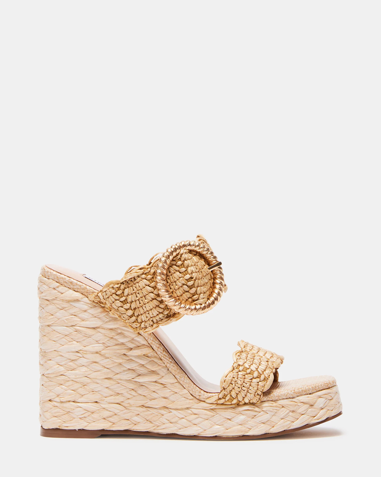 ANTIQUE Raffia Wedge Sandal | Women's Sandals | Steve Madden (US)
