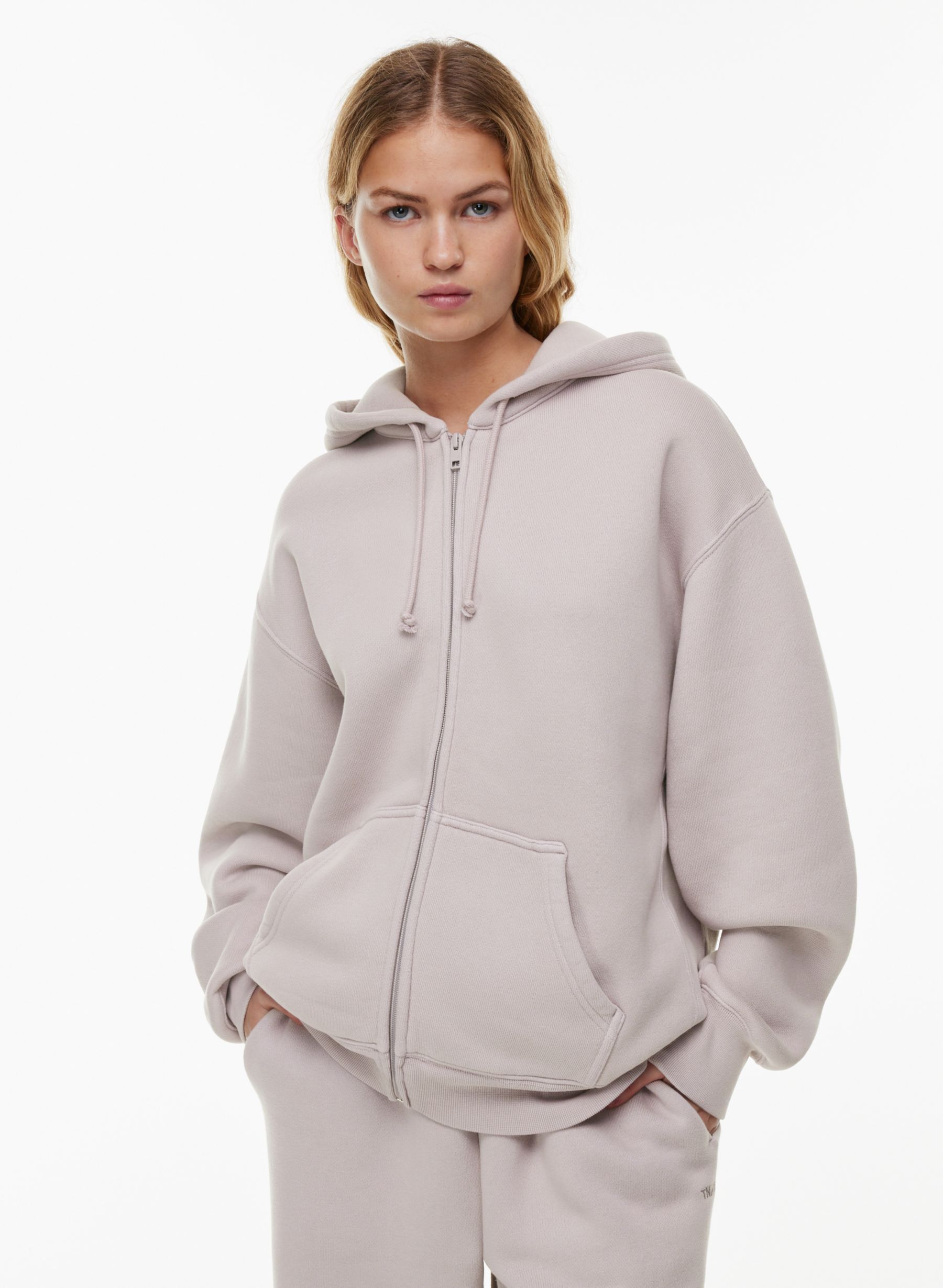 BUBBLE FLEECE BOYFRIEND ZIP HOODIE | Aritzia