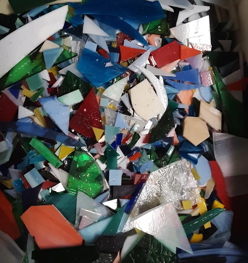 Stained Glass Scrap/mosiac Pieces - Etsy | Etsy (US)