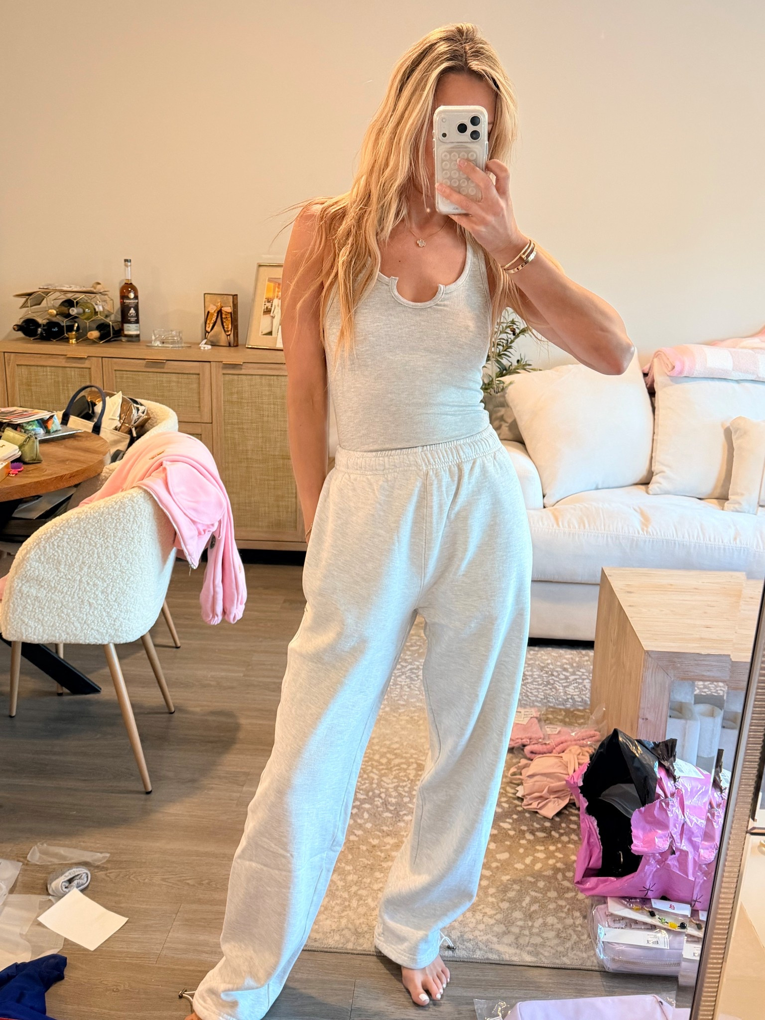Casual + Cozy in Joah Brown. All their tanks, turtlenecks and sweats are staples I reach for over and over! 🩶🤳🏻🐭 #sweats #joahbrown #lounge

#LTKActive #LTKootd #LTKgrwm
