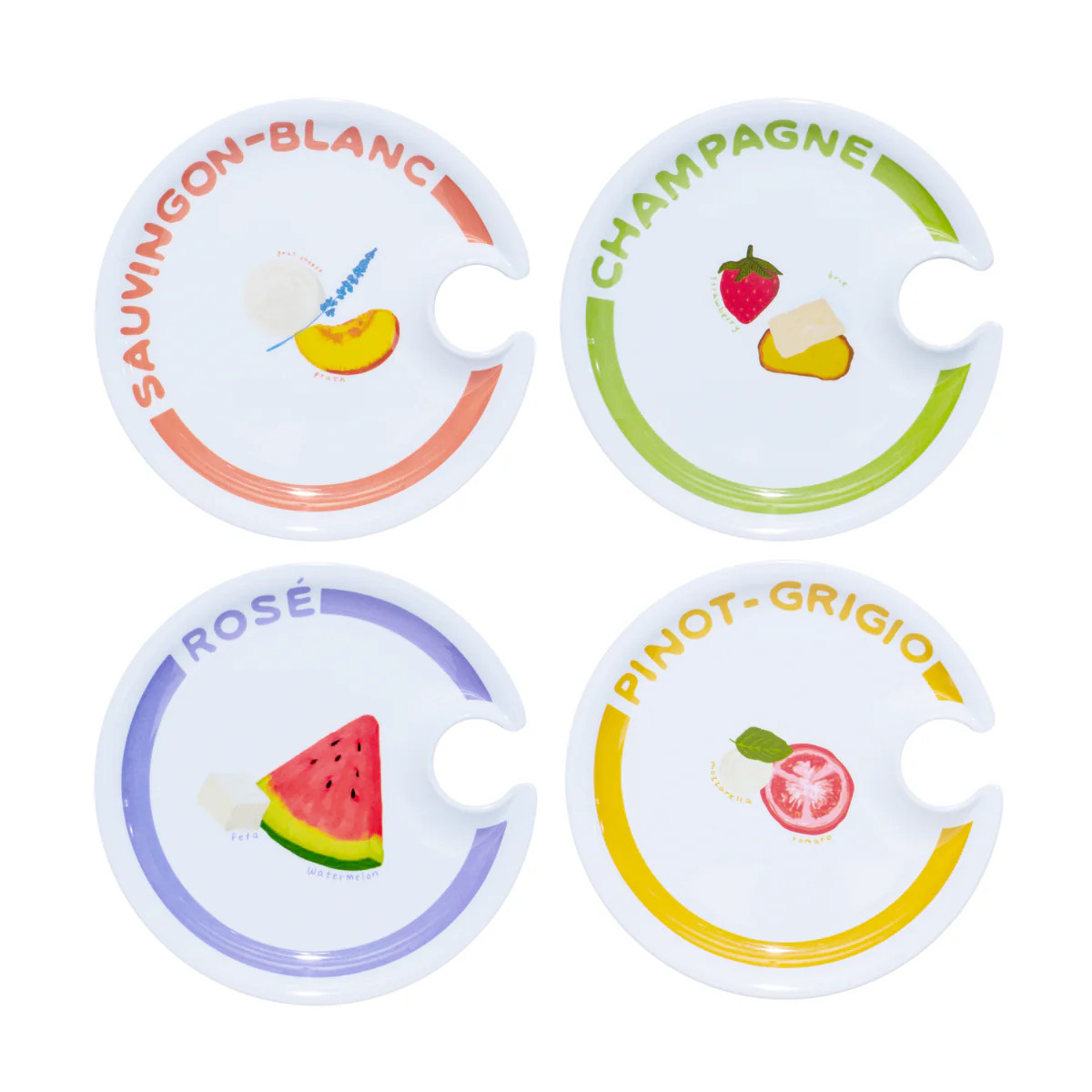 Wine Holder Appetizer Plates by Meg Quinn | Sophistiplate