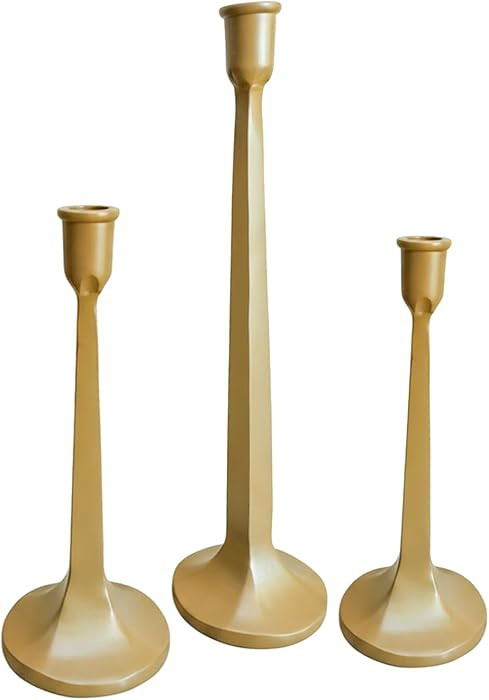 TIED RIBBONS Candlestick Holders | Iron, 3 Pcs | Mud Candle Stick Holders | Taper Candle Holders ... | Amazon (US)