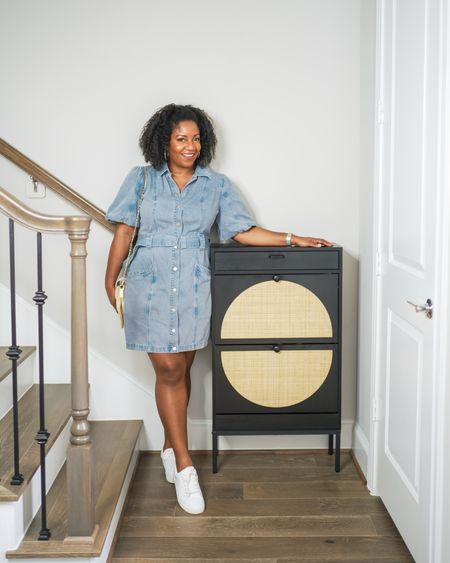 This denim dress is so versatile. I sized up to an XL, but it was a little big. Still like it though! And how gorgeous is my new shoe storage?! It’s great quality, and I love the look!

Denim dress, mini dress, spring dress, shoe storage, white sneakers, crossbody purse, spring outfit 

#LTKstyletip #LTKhome #LTKSeasonal