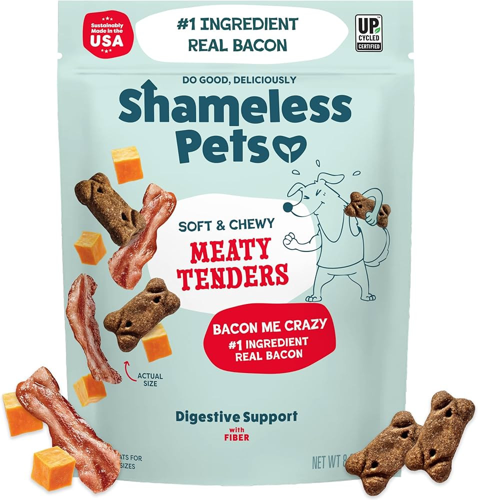 Shameless Pets Soft Dog Treats – Bacon Me Crazy Meaty Tenders, Soft & Chewy Treats for Dogs, Re... | Amazon (US)