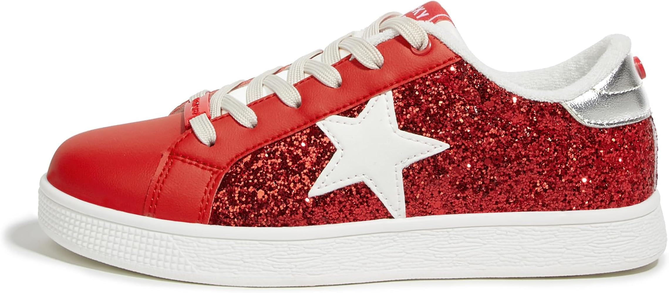 LUCKY STEP Fashion Star Glitter Sneakers | Sparkly Bling Shiny Bedazzled Wedding Bridal Shoes for... | Amazon (US)