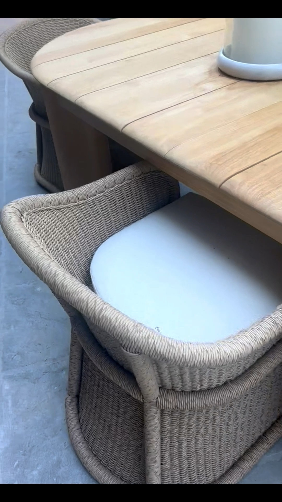 Teak just does it differently outdoors — that warm, grounded tone instantly elevates the space, and it only gets better with time.

Paired with these all-weather wicker dining chairs, the whole setup feels light, effortless, and quietly refined. I especially love the slightly more petite scale — it keeps everything from feeling heavy, while the soft curves add just enough movement to balance out the structure of the table.

The cushions are done in high-performance fabric designed for outdoor living — durable, easy to maintain, and still tailored enough to feel elevated.

Finished with hurricane candle holders for that soft, ambient glow — the kind of detail that makes outdoor dining feel intentional from day into evening.

Up to 50% off now — don’t miss this opportunity to save and enjoy alfresco living both now and year-round.

#outdoordining #teakfurniture #diningtable #diningchair #wickerchair #patiofurniture #outdoorliving #performancefabric #lantern #candleholder #gardenparty #tablescape #outdoorentertaining #coastalliving #homedecor

#LTKHome #LTKSaleAlert