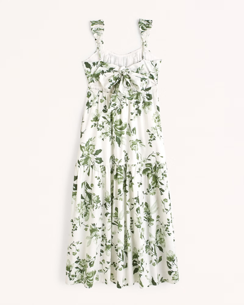 Bow Back Poplin Maxi Dress | Abercrombie & Fitch (US)