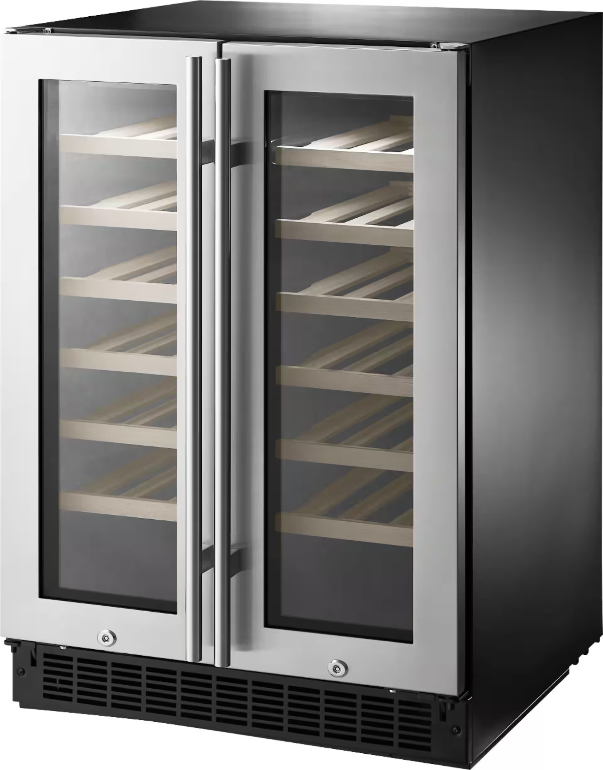 Insignia™ Dual Zone Wine and Beverage Cooler with Glass Doors Stainless steel NS-BC2ZSS1 - Best... | Best Buy U.S.