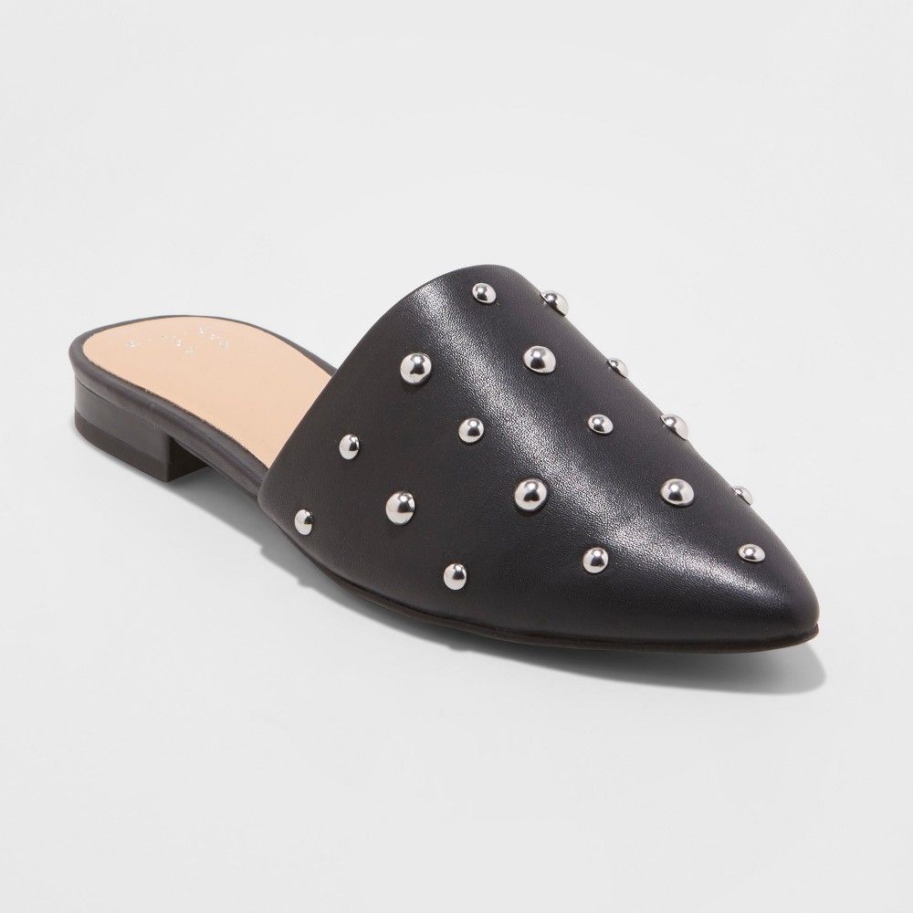 Women's Kari Studded Mules - A New Day Black 5 | Target