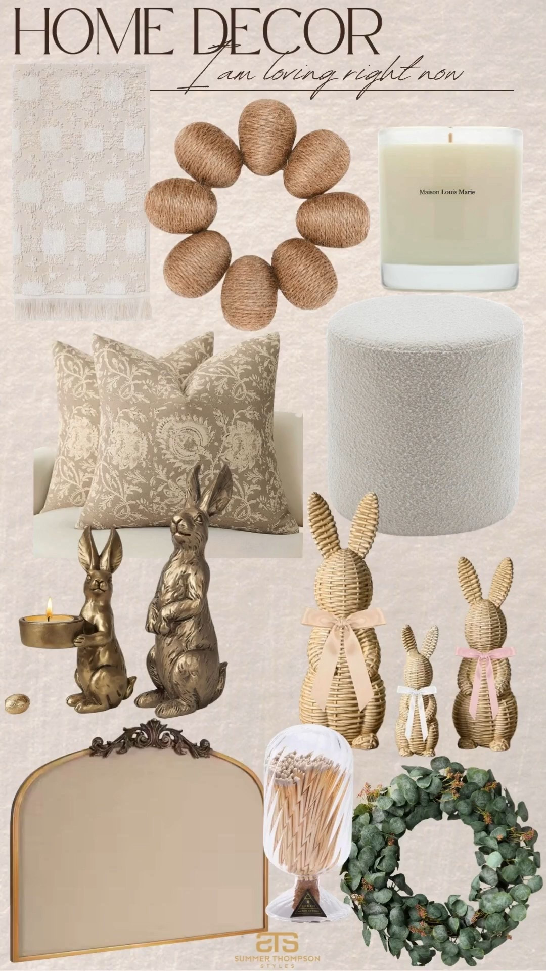 I have been loving shopping and adding things to cart for spring! 

Gold bunnies ottoman stool throw pillow neutral spring home favorites trending best sellers viral 

#LTKHome #LTKSeasonal
