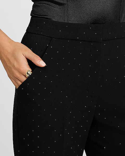 Editor Embellished High Waisted Flare Trouser | Express