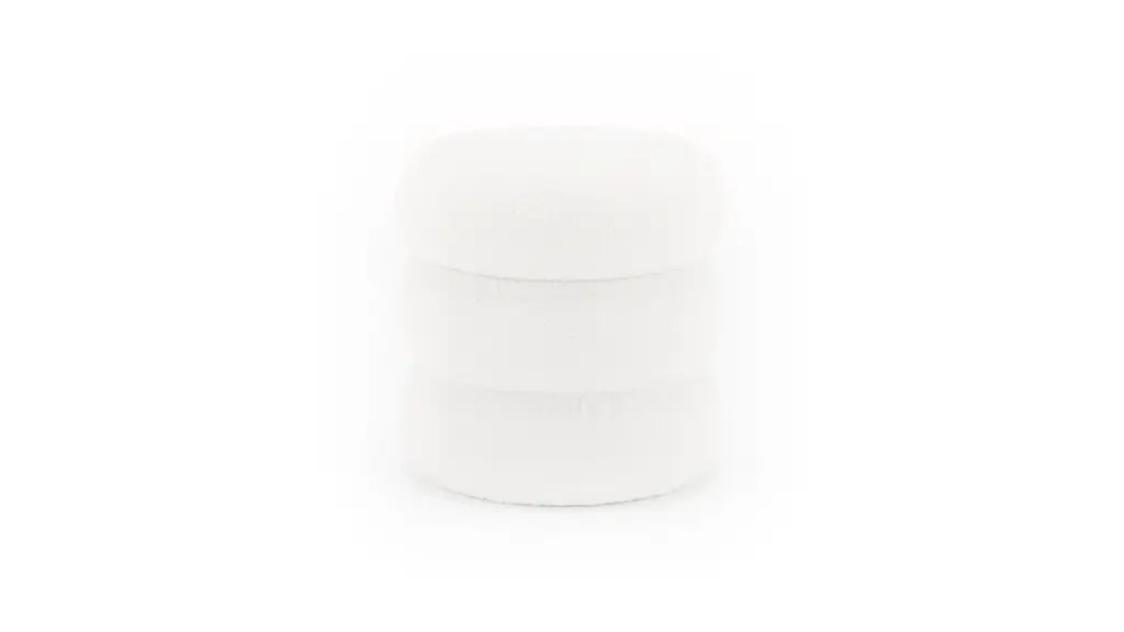 Mainstays Boucle Cloud Storage Ottoman, Cream | Walmart (US)