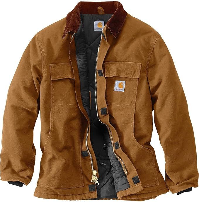 Carhartt Men's Loose Fit Firm Duck Insulated Traditional Coat | Amazon (US)