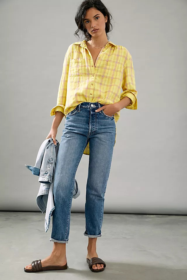 MOTHER The Hiker Hover Straight Jeans | Anthropologie (US)