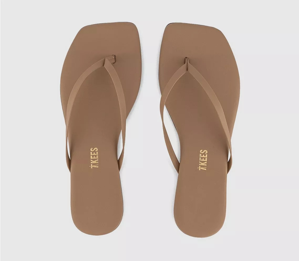 Square Toe Lily Flip Flops | Office Shoes (UK)