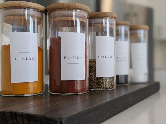 Minimalistic Labels - 2.25x1.25" - Custom Farmhouse Spice Jar Labels – Custom Pantry Labels –... | Etsy (CAD)