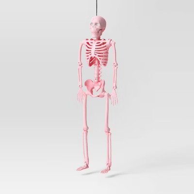 24" Poseable Skeleton Halloween Decorative Prop Pink Blush - Hyde and EEK! Boutique™ | Target