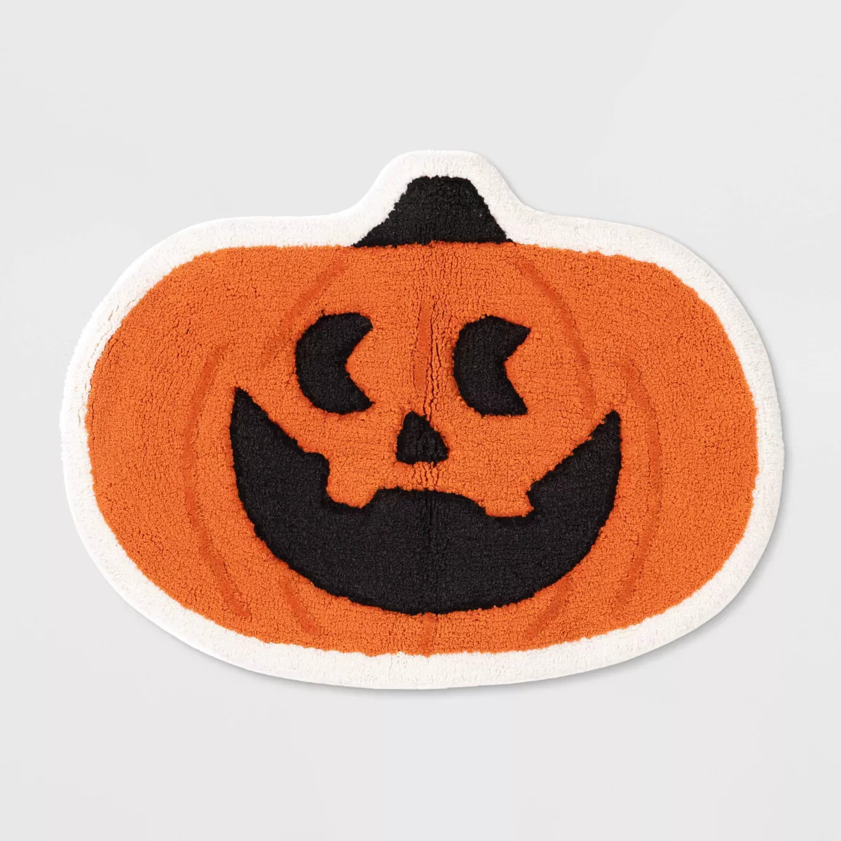 Halloween Pumpkin Bath Rug Orange - Hyde & EEK! Boutique™: Cotton Tufted, Machine Washable, Low... | Target