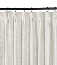 TWOPAGES Ivory Faux Linen Blackout Curtain Thermal Insulated Drape with Pinch Pleat and Back Tab ... | Amazon (US)