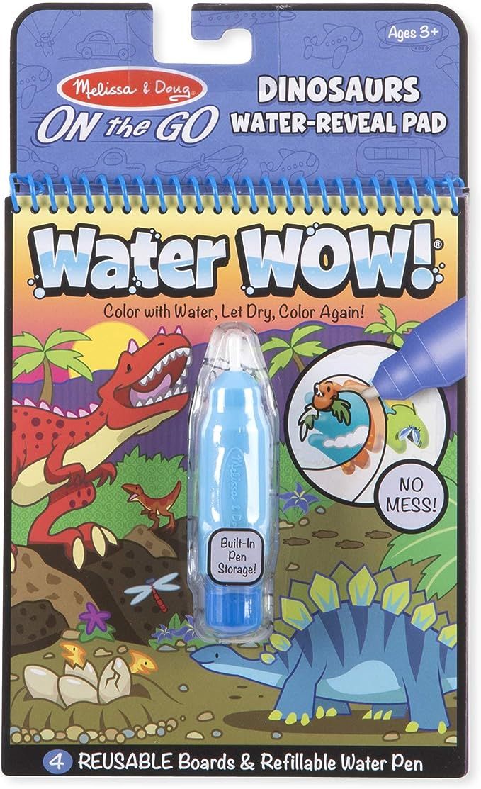 Melissa & Doug On The Go Water Wow! Reusable Water-Reveal Activity Pad – Dinosaurs | Amazon (US)