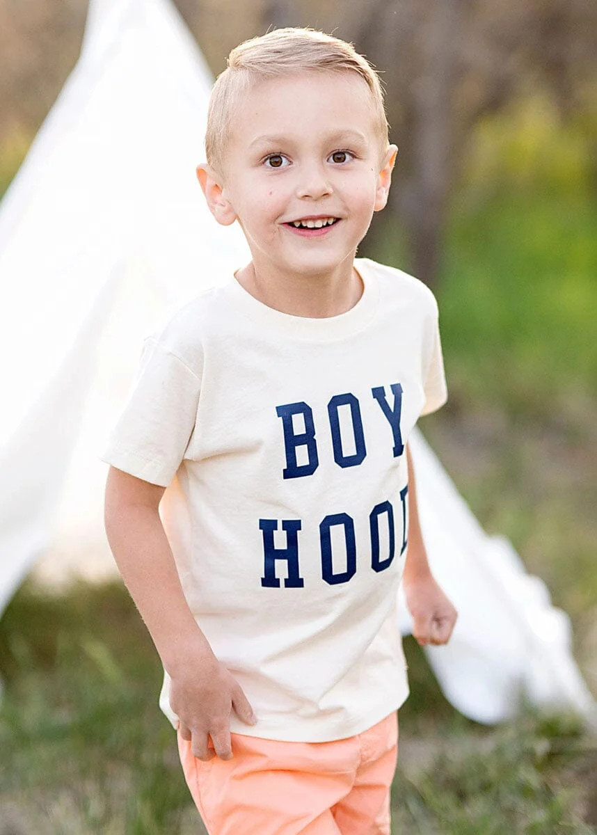 Boy Hood Toddler Tee - Natural | Alice & Wonder