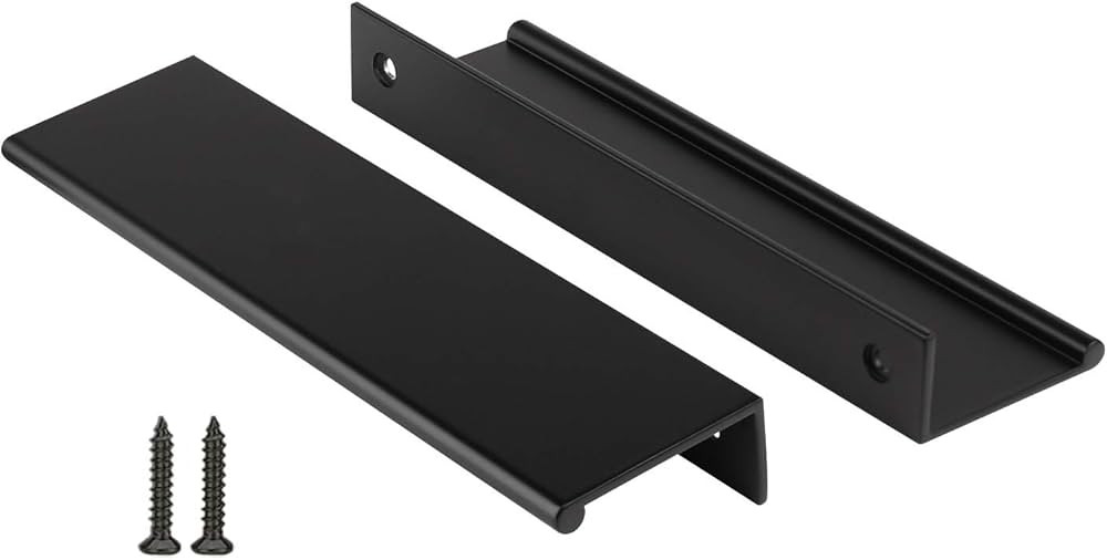 Edge Pull Door Finger Pull Black Cabinet Finger Pulls -LS7030BK128 Finegr Pull Cabinet Finger Pul... | Amazon (US)