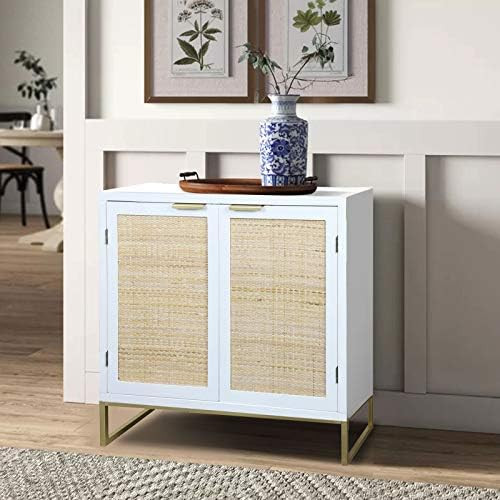 Accent Storage Cabinet, Anmytek Buffet Cabinet Double Door Kitchen Sideboard Furniture with Natural  | Amazon (US)