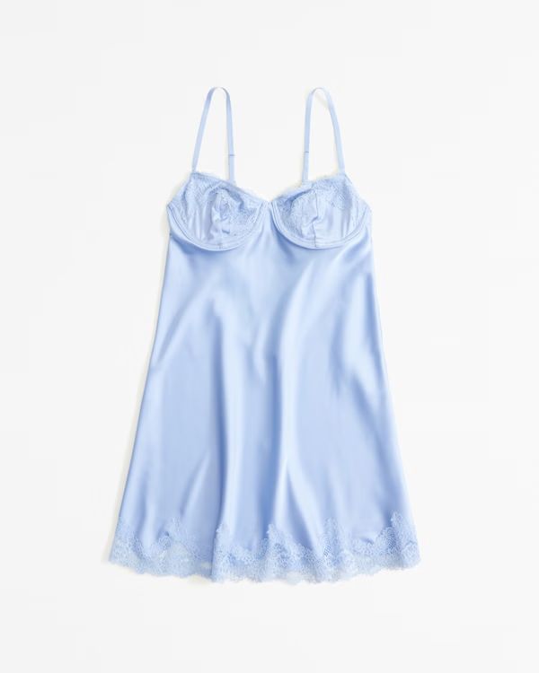 Women's Lace and Satin Nightie | Women's New Arrivals | Abercrombie.com | Abercrombie & Fitch (US)