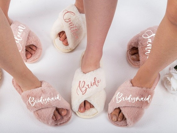 Personalized Slipperbridesmaid Slippercustom Bride - Etsy | Etsy (US)