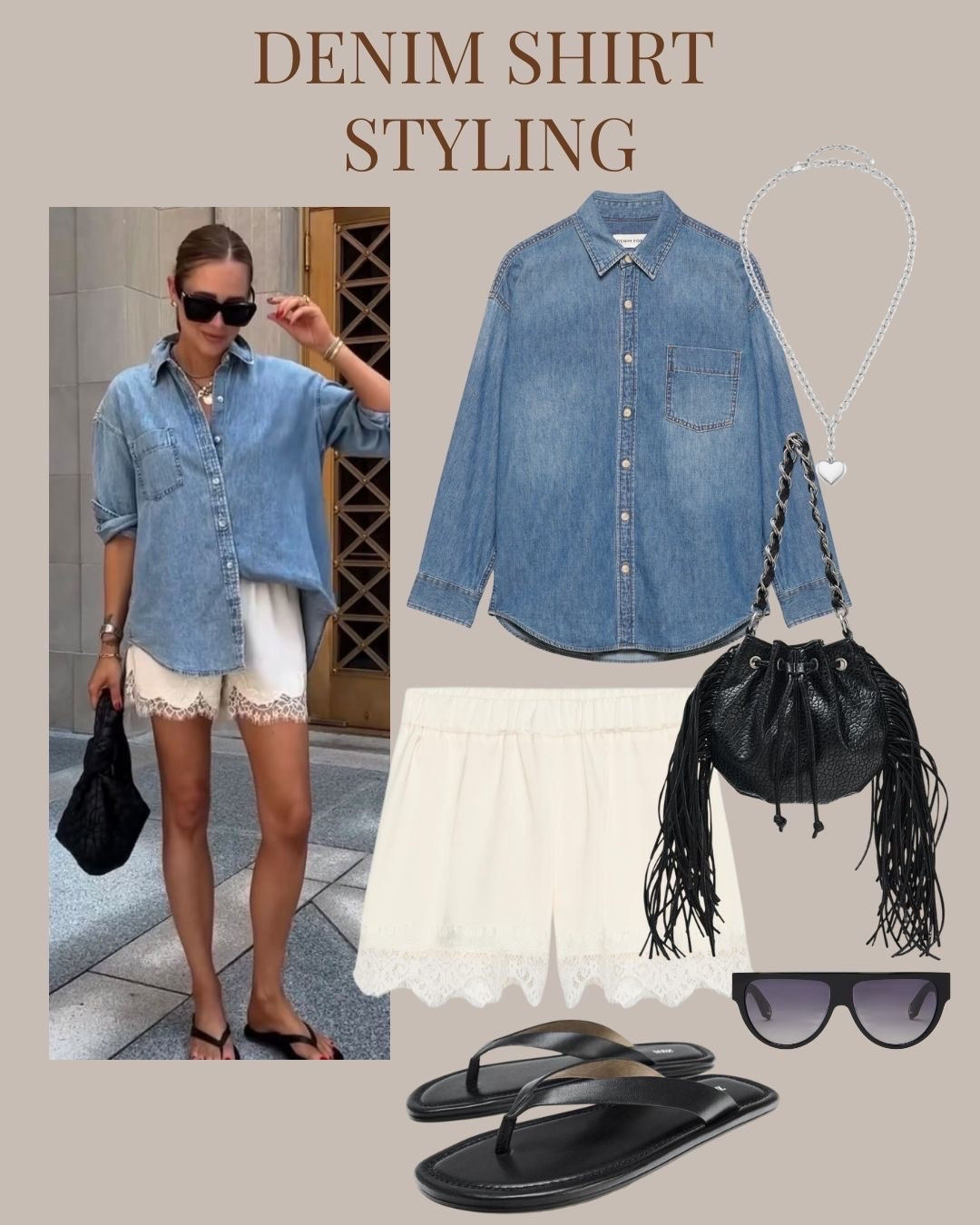 Denim shirt styling

#LTKFashionMonth
