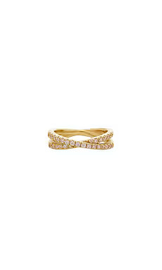 SHASHI Staci Double Pave Ring in Gold from Revolve.com | Revolve Clothing (Global)