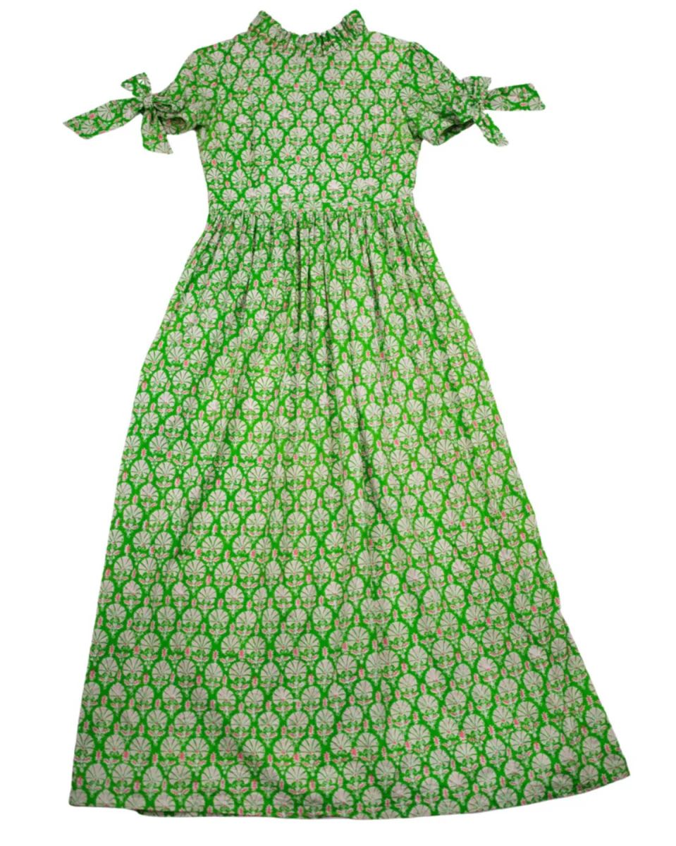 Judy Lanien maxi dress in kelly flower motif | Elizabeth Wilson Designs