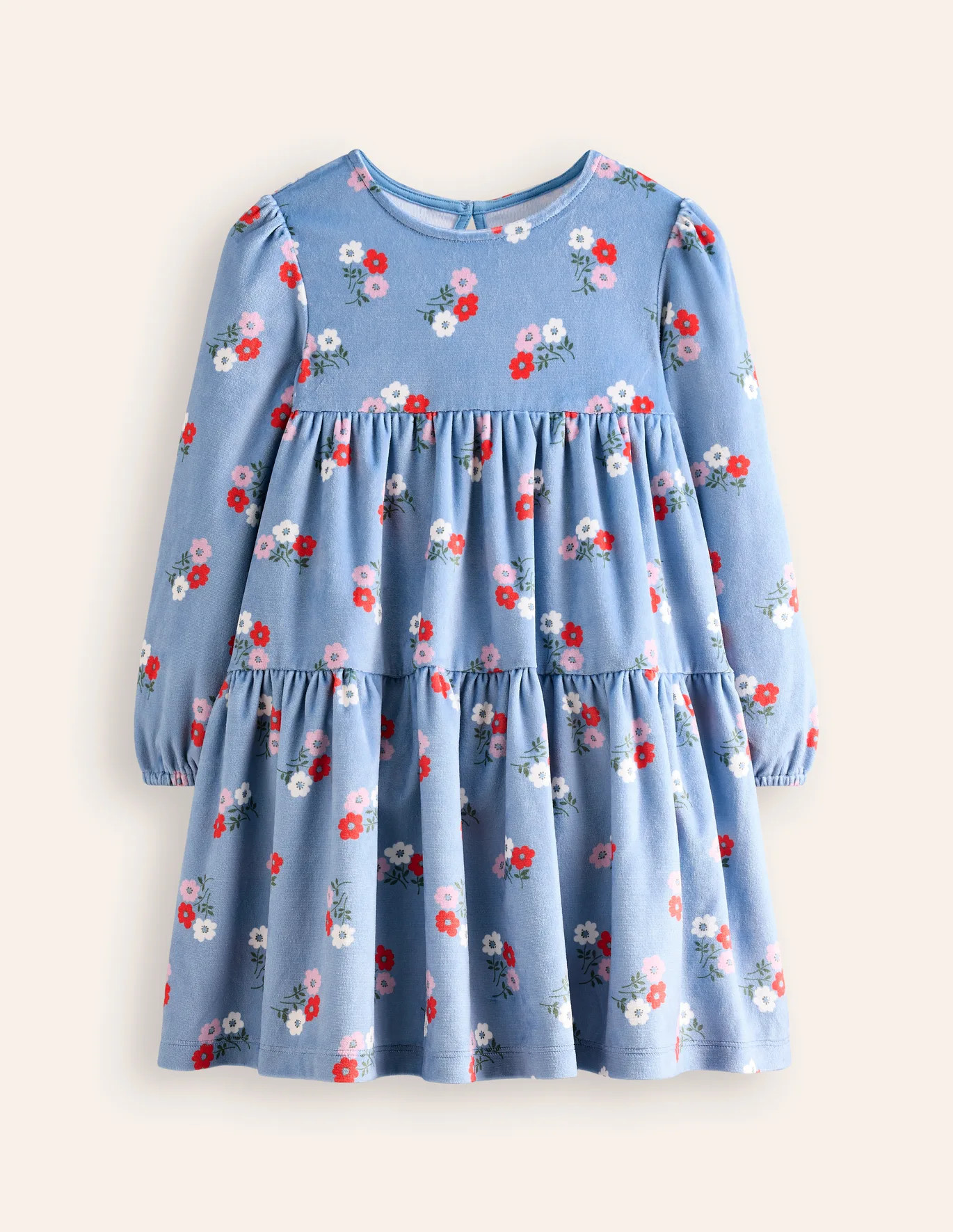 Tiered Velour Dress | Boden (US)