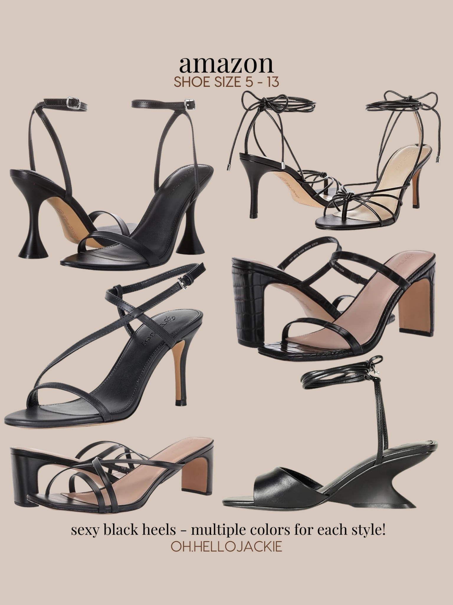 Affordable AMAZON finds! Shoes in sizes 5-13 (finally some cute options for us 10, 11, 12, 13 shoe sizes girlies!)

These are the sexiest black strappy heels available on Amazon! Perfect for date night, dancing, and some are simple enough to even transition to work wear. Some have a wider or flatter block heel for extra stability and comfort.

Strappy black heels, black sandals, unique shoes, statement shoes, thin strap heels

#LTKFindsUnder50 #LTKSaleAlert #LTKShoeCrush