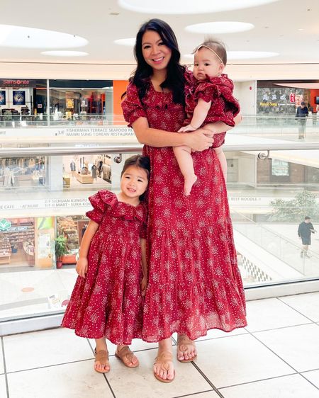 Fall family matching outfits, mommy and me matching outfits for mom, toddler and baby girl, matching sandals, use code 15JUSTATINABIT for 15% off the dresses, midi dress

#LTKfamily #LTKkids #LTKbaby