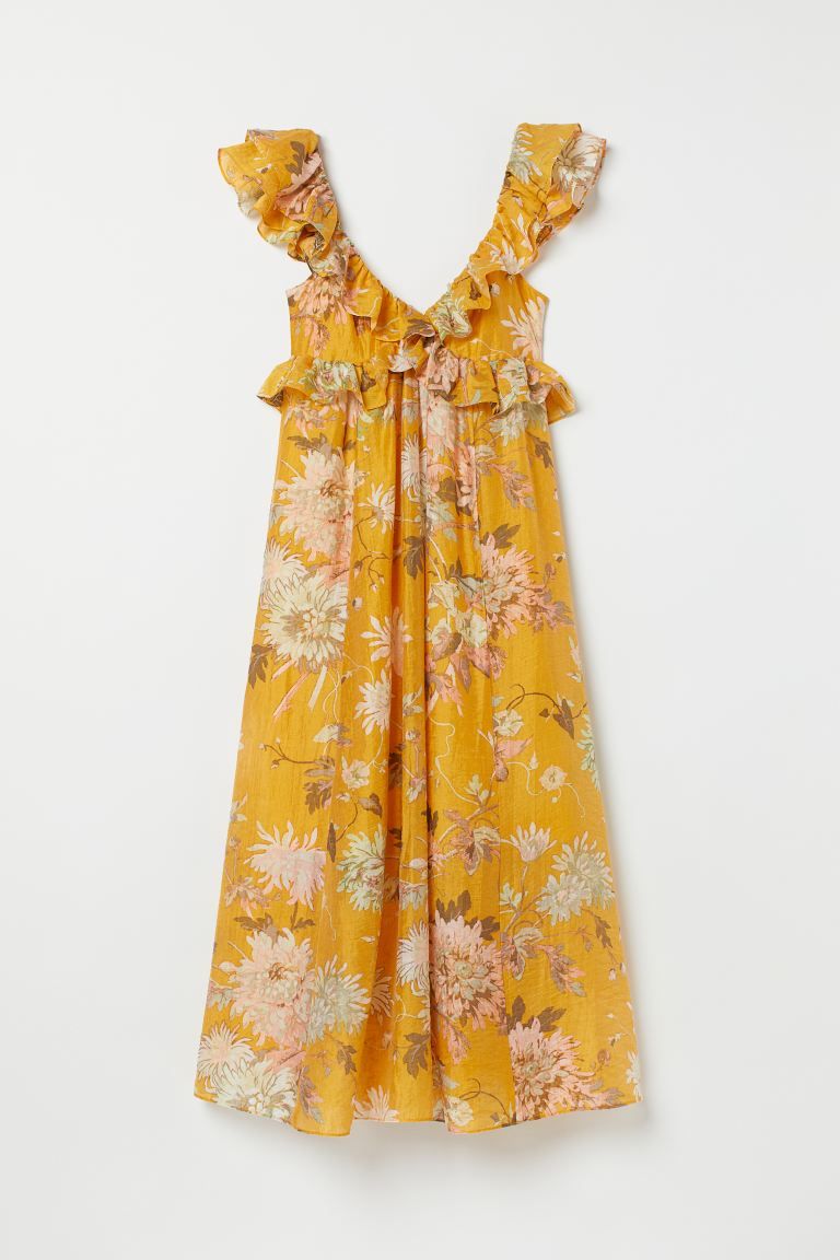Lyocell-blend Ruffled Dress | H&M (US)